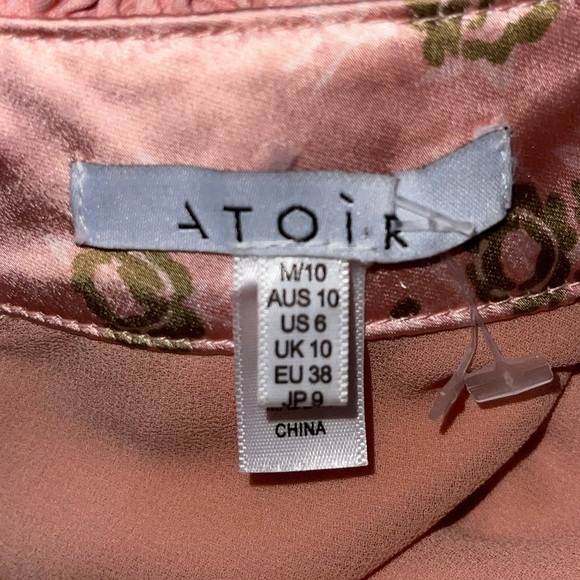 ATOIR INTERMIX Whats on Your Mind Silky Ruffle Floral Mini Dress, Size 6 - Picture 8 of 10